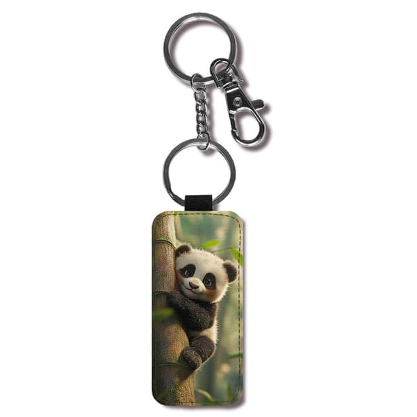 Söt Tecknad Panda För Barn Nyckelring