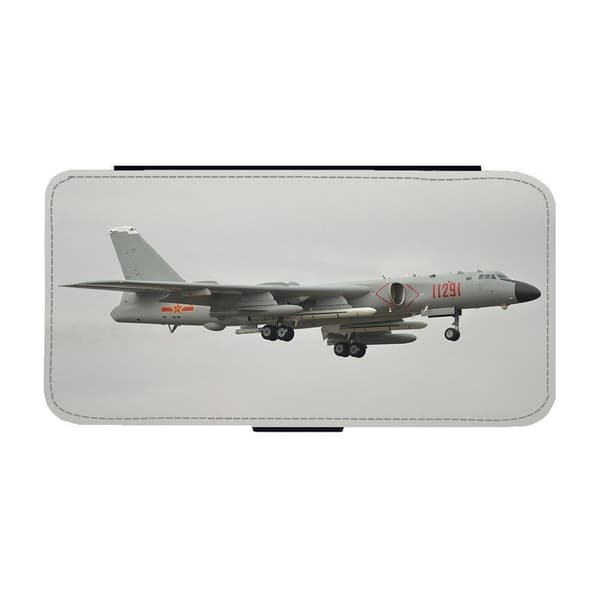 Xian H-6 Strategisk Jetbombplan iPhone 15 Pro Max Flip Mobilfodral