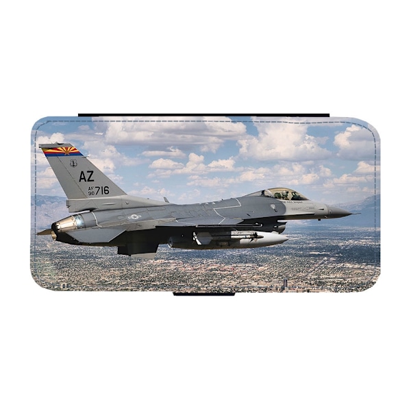 F-16 Fighting Falcon Jaktflygplan Samsung Galaxy A55 5G Flip Mobilfodral