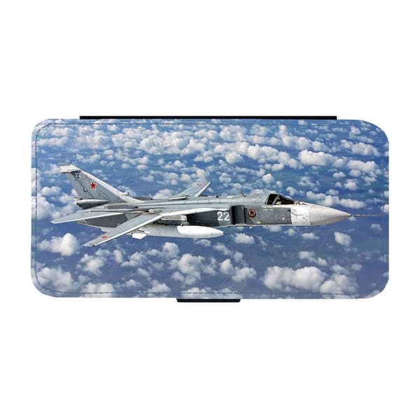 Sukhoi Su-24 Attackflygplan iPhone 16 Plus Flip Mobilfodral