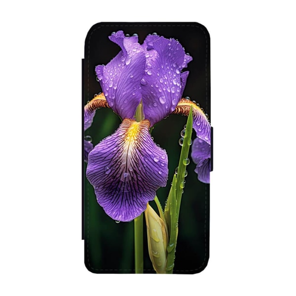 Blomma Iris iPhone X / iPhone XS Plånboksfodral multifärg