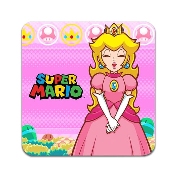 2 ST Super Mario Princess Peach Underlägg