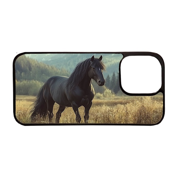Svart Häst iPhone 13 Mini Mobiltelefon Skal