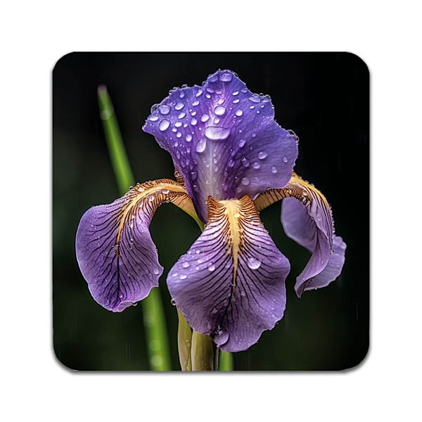 2 ST Blommor Iris Underlägg