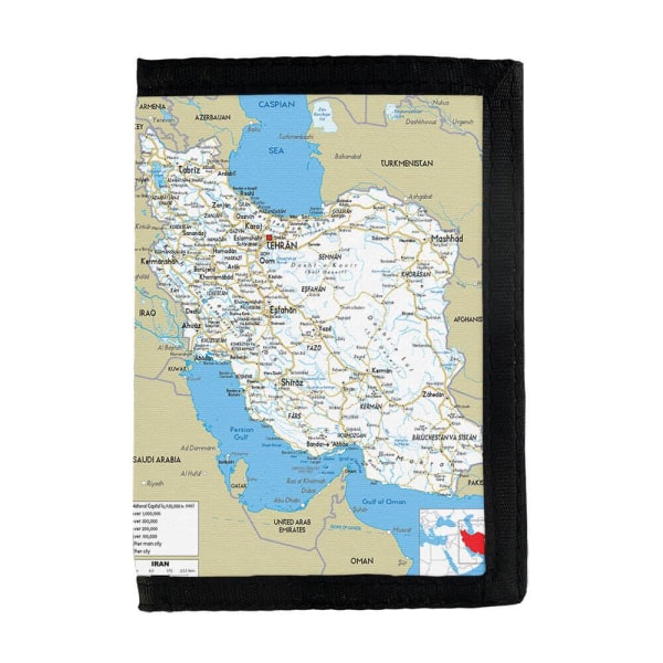 Karta över Iran Plånbok multifärg one size