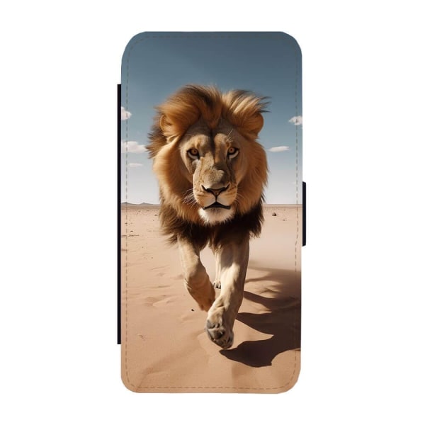 Vilddjur Lejon iPhone 15 Plånboksfodral multifärg