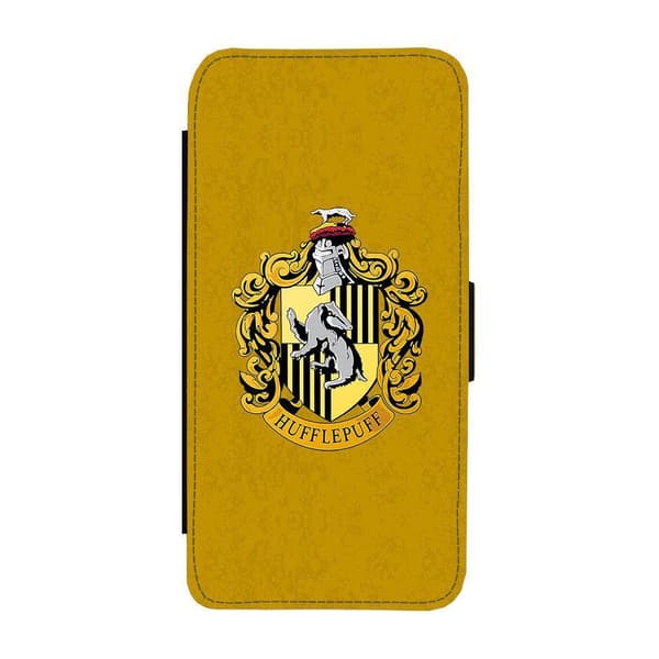 Harry Potter Hufflepuff iPhone 14 Flip Mobilfodral