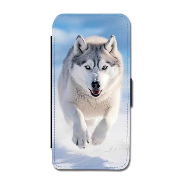 Hund Siberian Husky iPhone 13 Flip Mobilfodral