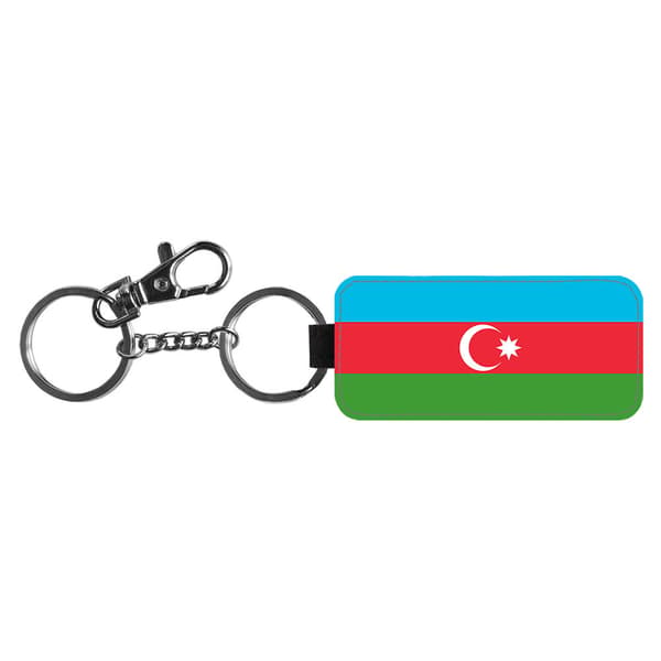 Azerbajdzjan Flagga Nyckelring