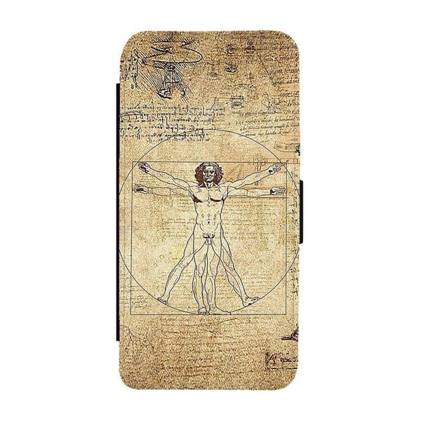 Vitruvianske Mannen iPhone 11 Pro Max Flip Mobilfodral