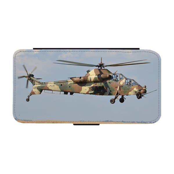 Denel AH-2 Rooivalk Attackhelikopter Samsung Galaxy S10 Plus Flip Mobilfodral