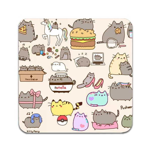 2 ST Pusheen Underlägg