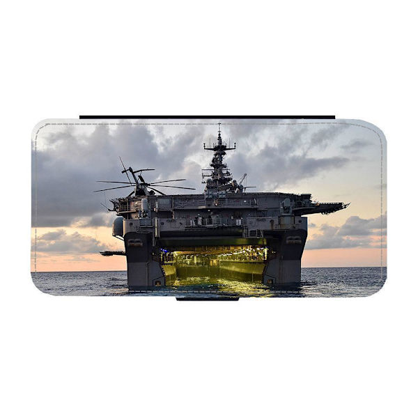 Amfibiskt Anfallsfartyg iPhone 12 Mini Flip Mobilfodral