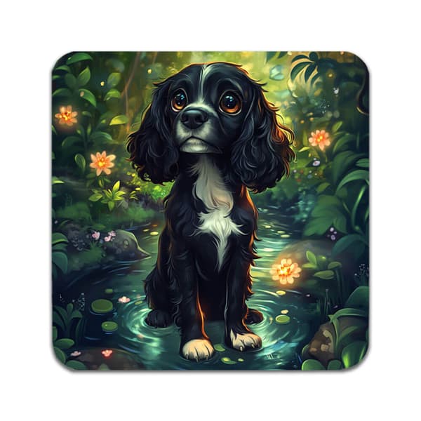 4 ST Hund Engelsk Cocker Spaniel Underlägg