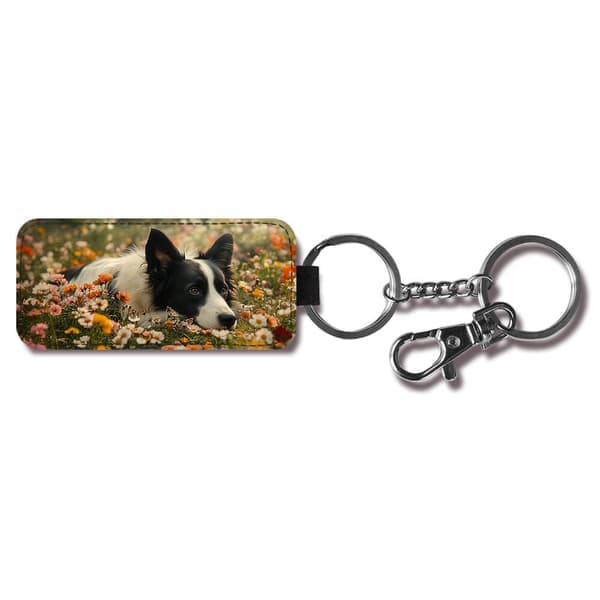 Hund Border Collie Nyckelring