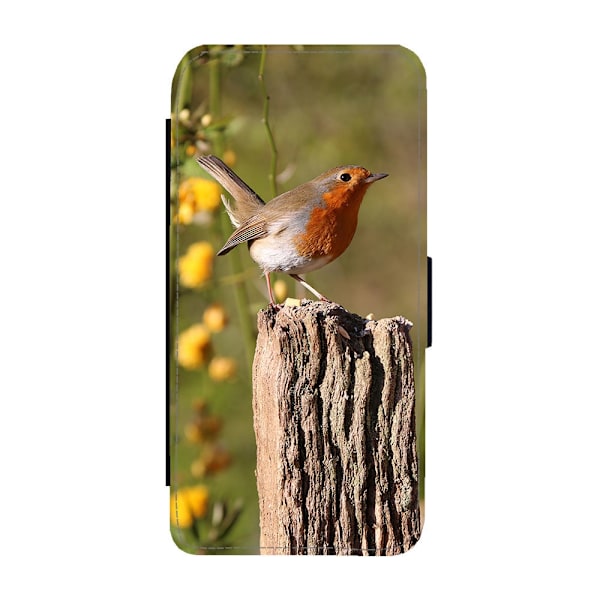 Fågel Rödhake iPhone X/iPhone XS Flip Mobilfodral