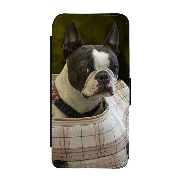 Hund Bostonterrier iPhone 12 / iPhone 12 Pro Plånboksfodral multifärg