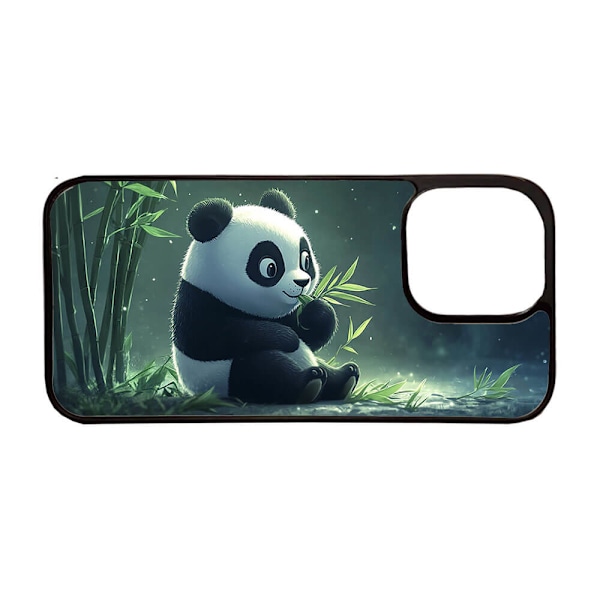 Söt Tecknad Panda För Barn iPhone 14 Plus Mobiltelefon Skal