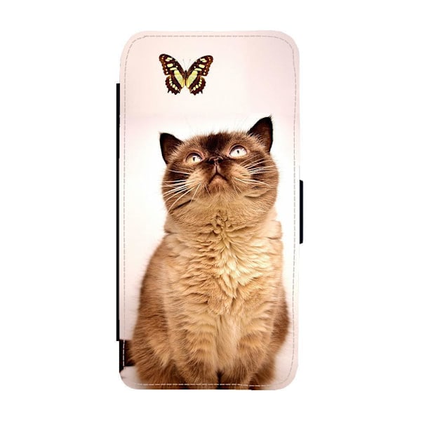 Brittiskt Korthår Katt iPhone 14 Pro Max Flip Mobilfodral