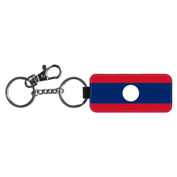 Laos Flagga Nyckelring