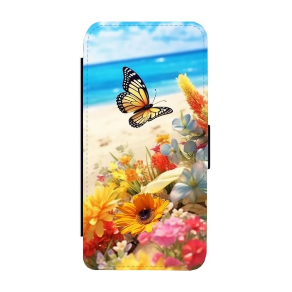 Fjäril iPhone 14 Plus Plånboksfodral multifärg