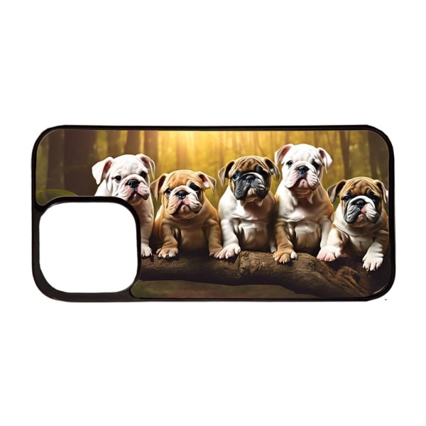 Engelsk Bulldogg Valpar iPhone 15 Pro Max Skal multifärg
