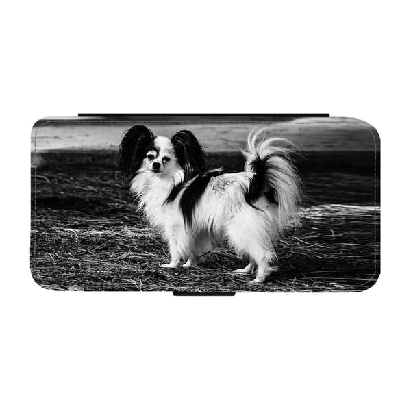 Papillon Hund iPhone 11 Flip Mobilfodral