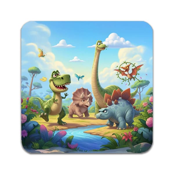 4 ST Dinosaurier Underlägg