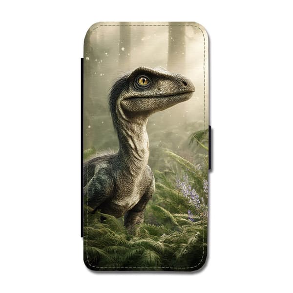 Dinosaurie Velociraptor iPhone 16 Pro Flip Mobilfodral