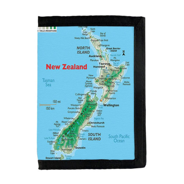 Karta över Nya Zeeland Plånbok multifärg one size