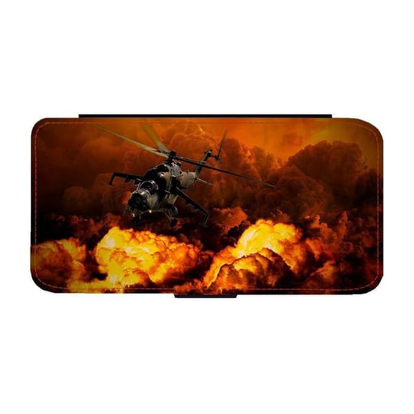 Arméhelikopter i Krig Google Pixel 7a Flip Mobilfodral