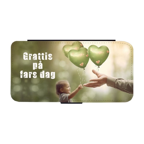 Grattis på Fars Dag iPhone 13 Plånboksfodral multifärg