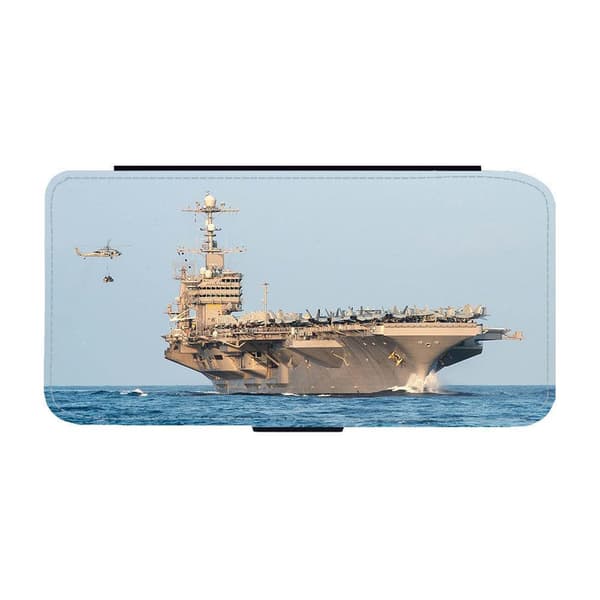 Hangarfartyg iPhone 14 Flip Mobilfodral