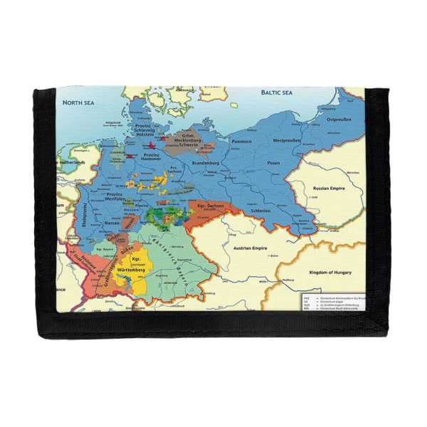 Karta över Tyskland Plånbok multifärg one size