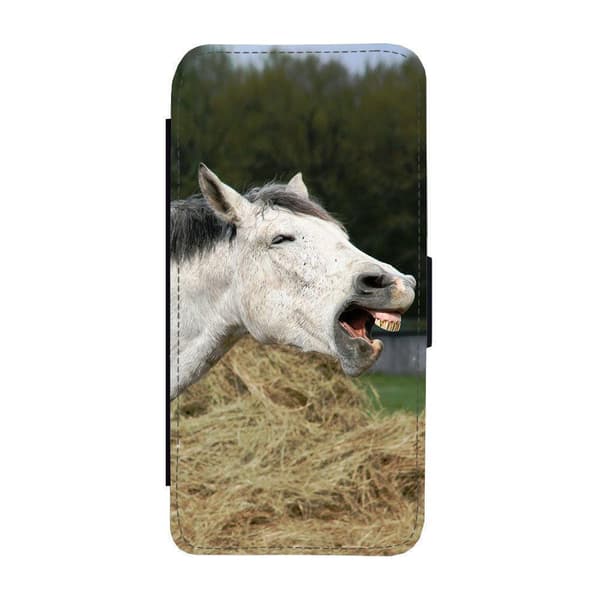 Skrattande Häst Samsung Galaxy A32 5G Flip Mobilfodral