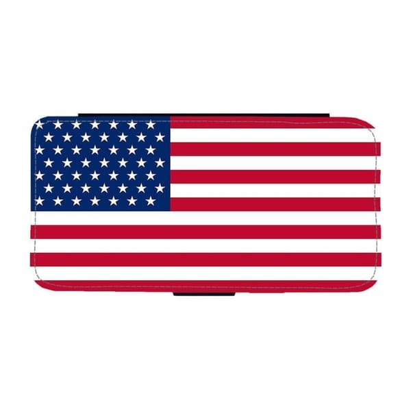 USA Flagga iPhone 13 Pro Max Flip Mobilfodral