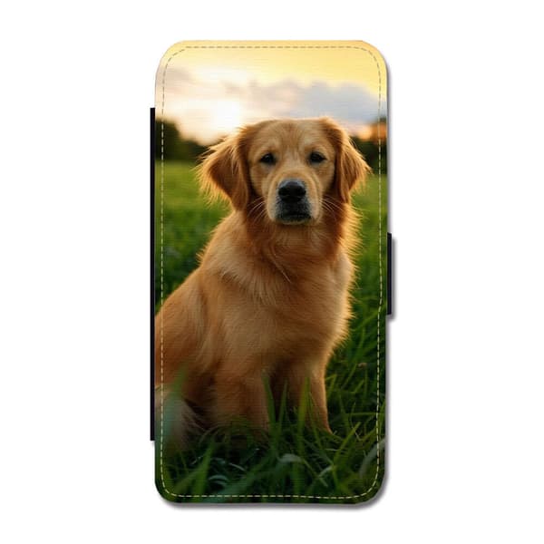 Hund Golden Retriever Google Pixel 7a Flip Mobilfodral