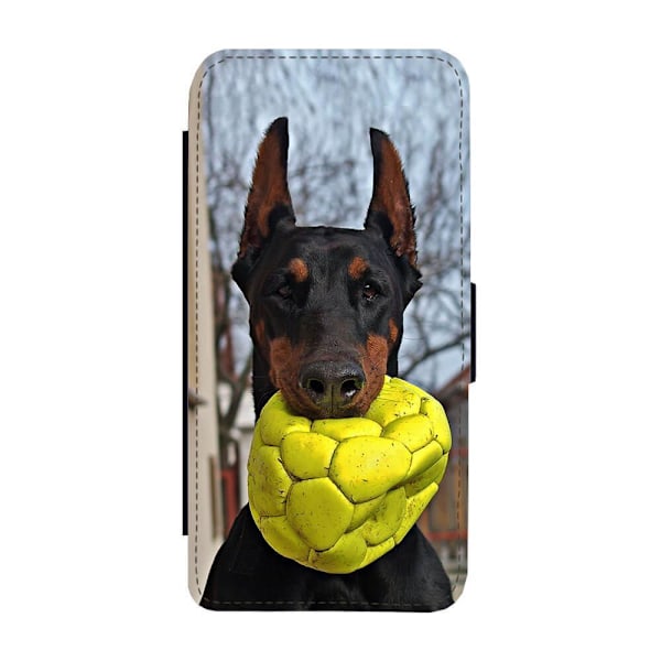 Hund Doberman Pinscher iPhone 13 Flip Mobilfodral