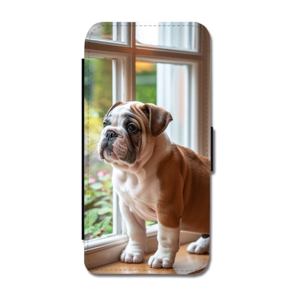 Hund Engelsk Bulldogg iPhone 15 Plånboksfodral multifärg