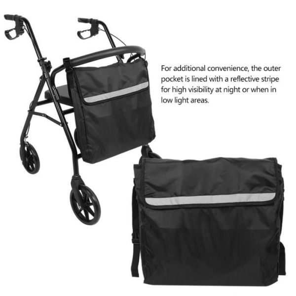 Elektrisk rullstolsväska Tillbehör för rullstolsförvaring (svart)