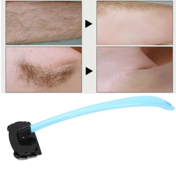 Lång räckvidd, hårborttagning på ryggen och kroppsrakapparat med dubbla lager rakhyvel och trimmer för män