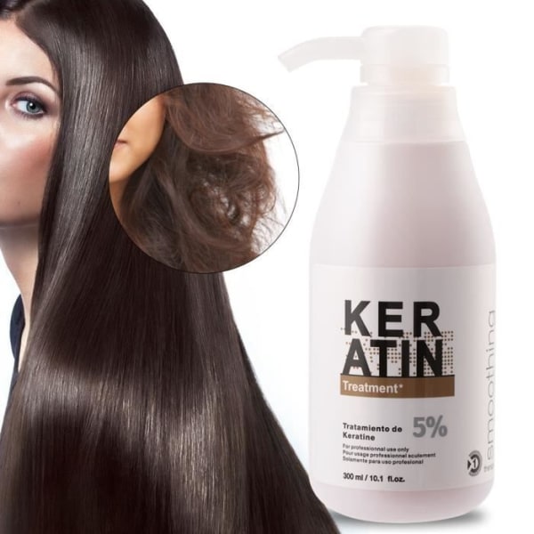Keratin hårmask med keratin och protein för torrt, skadat och kemiskt behandlat hår, brasiliansk behandling