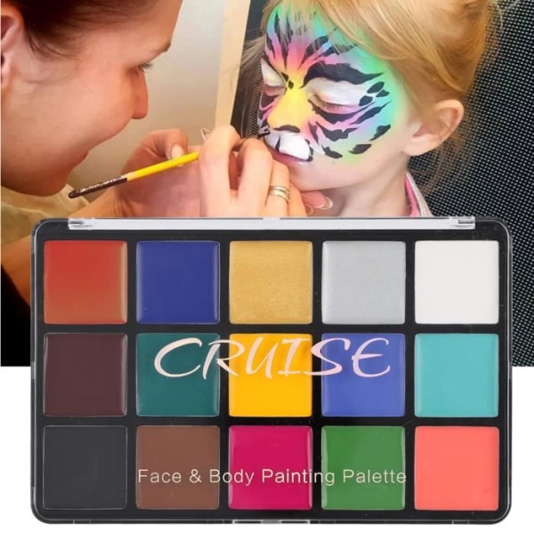 Ansiktsmålning för barnsmink, Carnival Makeup Set Professional Makeup Palette 15, Kit