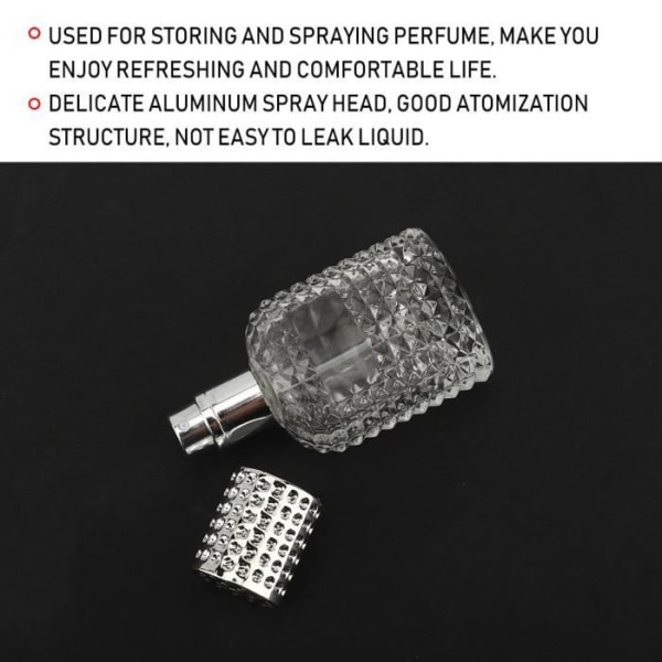 Garosa Parfym Spray Portabel parfymflaska Aluminium Atomizer Fin Mist Tom Sprayflaska 30ml (Silver)