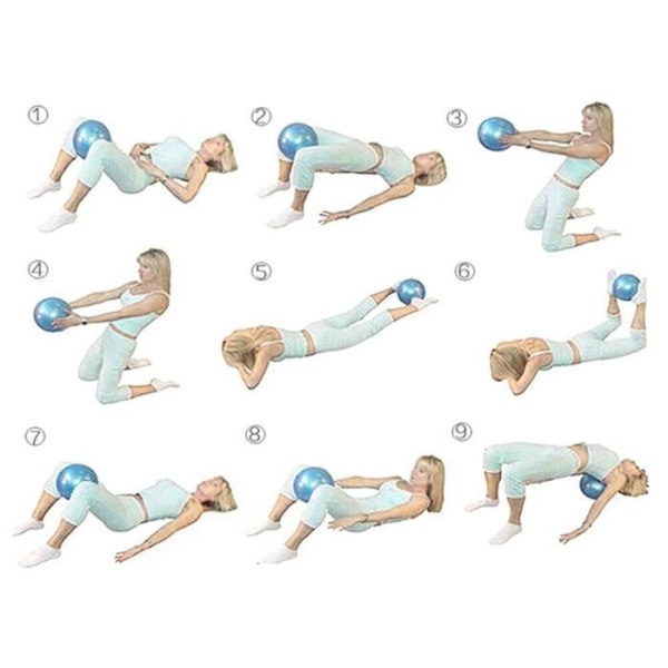 Liten träningsboll 25 cm Heavy Duty Yoga träningsboll Graviditet Fitnessbollar Explosionssäker Pilates (Blå)