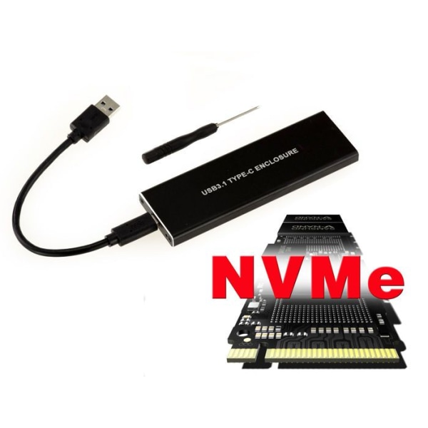 Extern (tom) USB 3.0-hölje för M.2 NVMe SSD (PCIe Gen3)