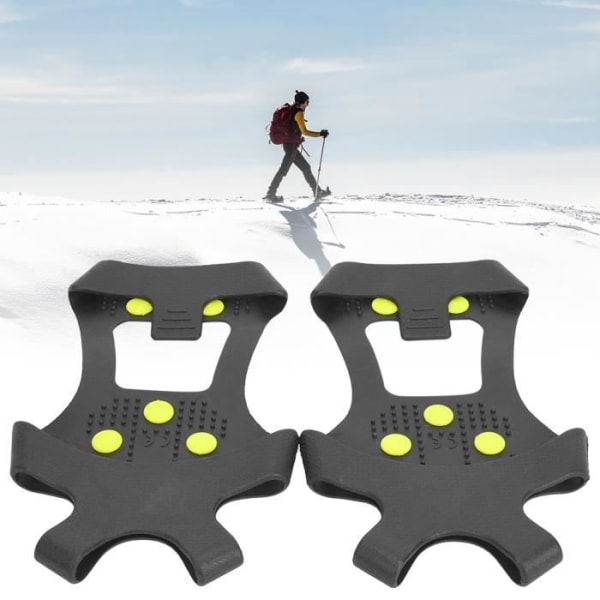 Dioche Snow Spikes 1 Par Universal 10 Tänder Anti-Slip Ice Stegjärn Greppar Stegjärn Stegjärn för vandring och klättring