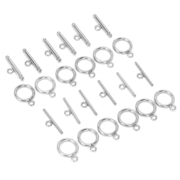 Toggle Clasps Halsband Armband DIY Runda Toggle Clasps T-bar spännen för smyckestillverkning stålfärg