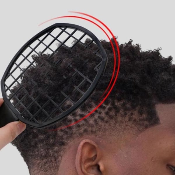 Twist Wave Curl Comb, Afro Twist Hair Comb, Svart för naturligt lockigt hår för hemmabruk