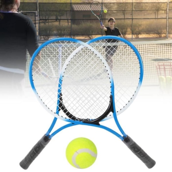 Tennisracket för barn för nybörjare tennisracket i järnlegering med racket och bärväska (blå)